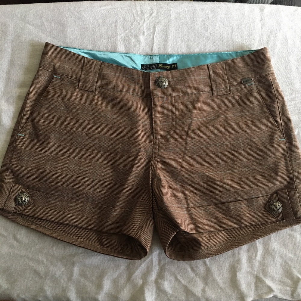 Song Luxury plaid dressy shorts - size 25